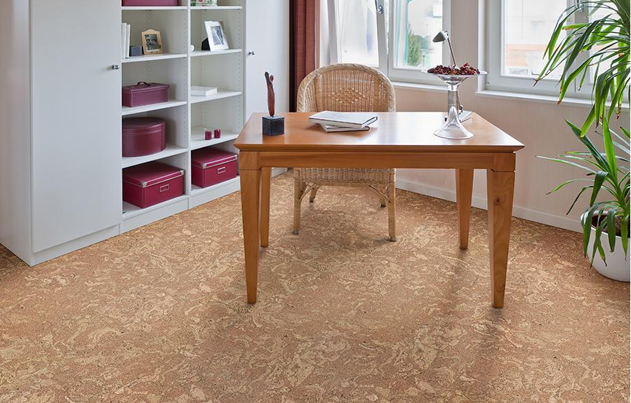 Пробковый пол замковый Corkstyle Eco Cork Madeira 915×305×10,5 фото в интерьере